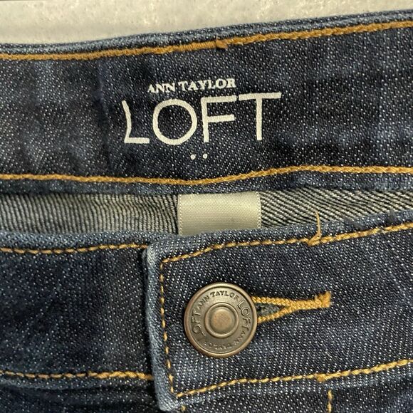 LOFT FACTORY Jeans Size 14 Blue Dark Wash ORIGINAL BOOTCUT Stretch Denim - Picture 7 of 11